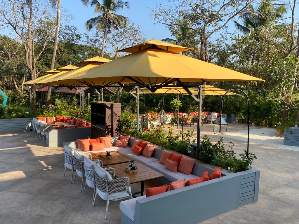 Double Decker Side Pole Umbrella Taj Holiday Village Resort & Spa Goa